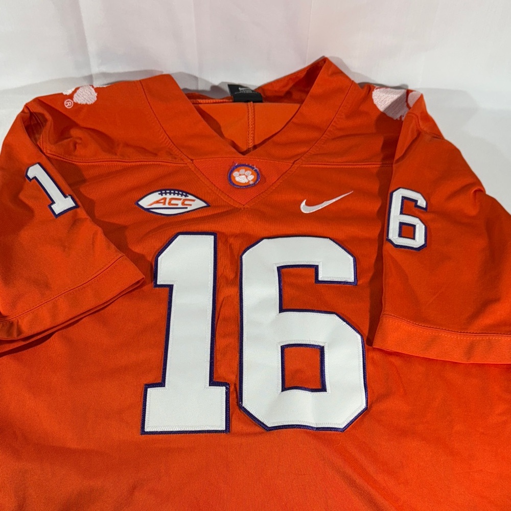 Trevor Lawrence Clemson tigers Nike Orange Football Jersey with Number 16